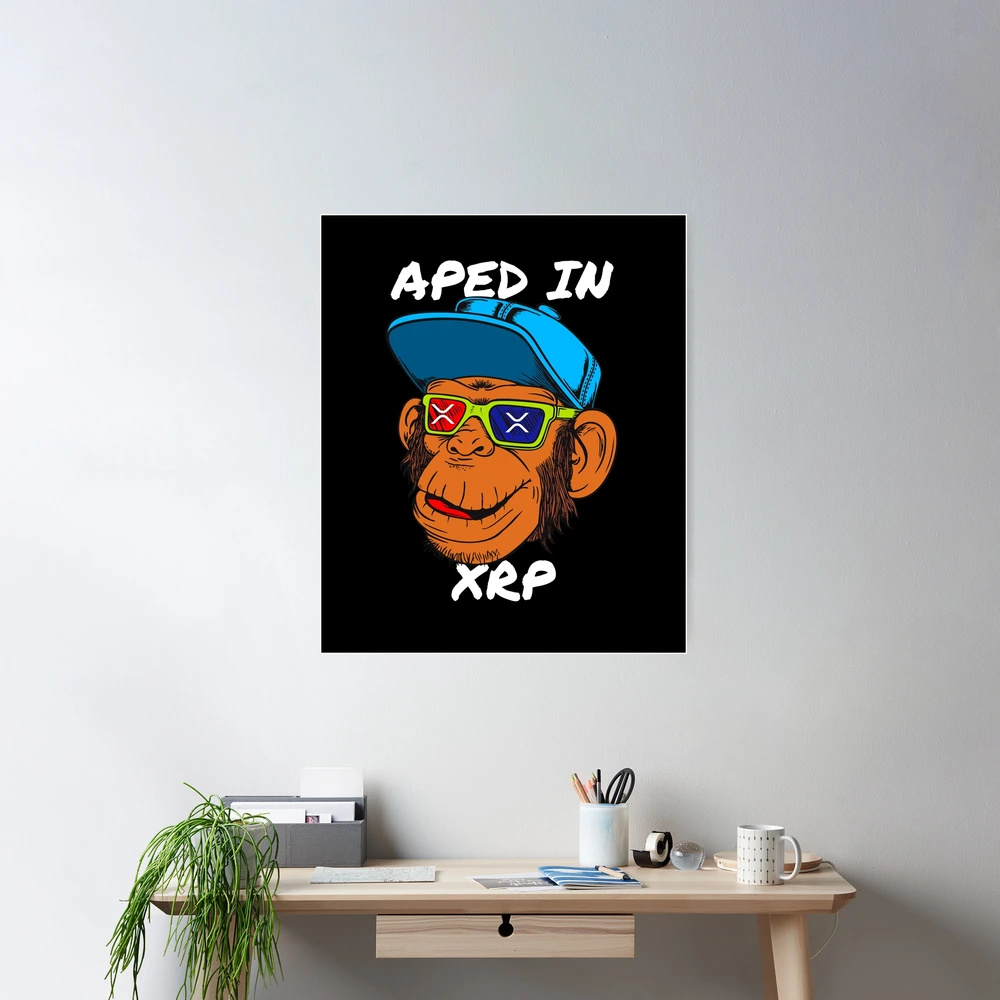 Aped Into XRP Monkey Ape Crypto Cryptocurrency