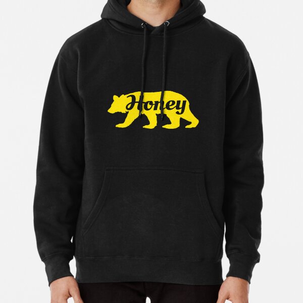 Honey Bear Funny Silhouette Pullover Hoodie