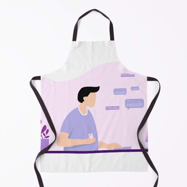 Item preview, Business Development Illustration. a man and a computer in front of him with a minimalist desk designed and sold by agungpermana.
