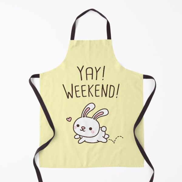 Item preview, Yay Weekend, Cute Hopping Bunny Rabbit designed and sold by rustydoodle.