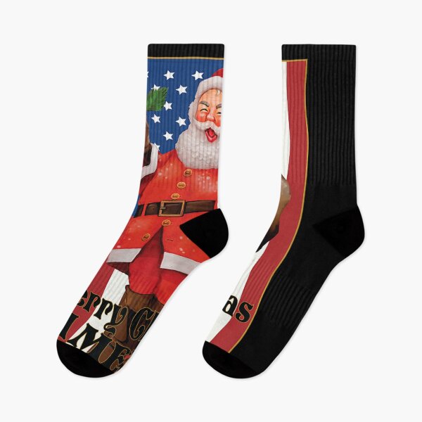 Item preview, Merry Christmas America Santa Claus Funny Usa Flag vintage designed and sold by be-awesome-.