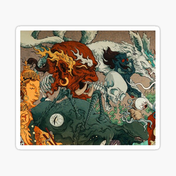 Japanese Kaiju Sticker