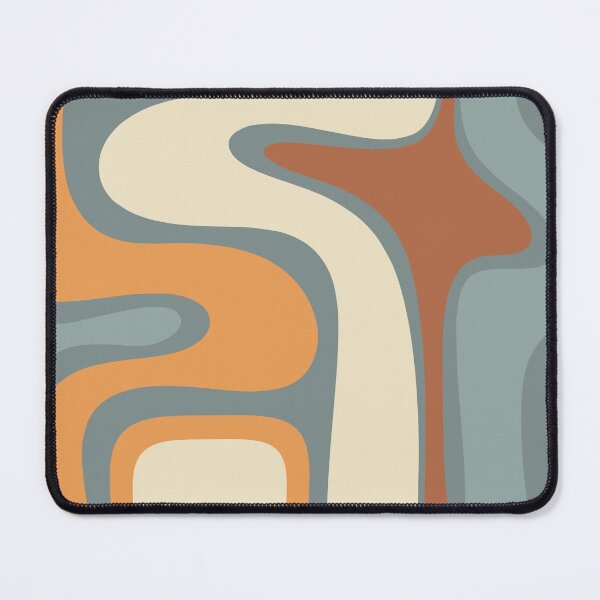 Item preview, Copacetic Retro Abstract Slate Blue Orange Rust Cream designed and sold by kierkegaard.