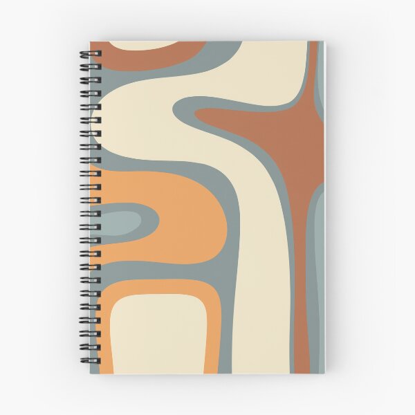Item preview, Copacetic Retro Abstract Slate Blue Orange Rust Cream designed and sold by kierkegaard.