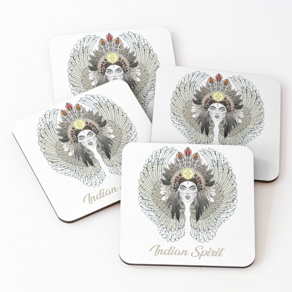 Item preview, American Indian woman with feathers and angel wings designed and sold by MartinEngel.