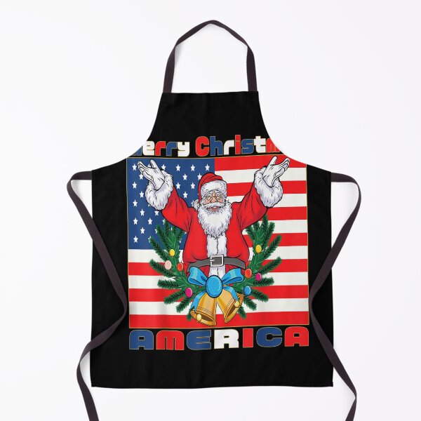 Item preview, Merry Christmas America Santa Claus Funny Usa Flag Cartoon designed and sold by be-awesome-.