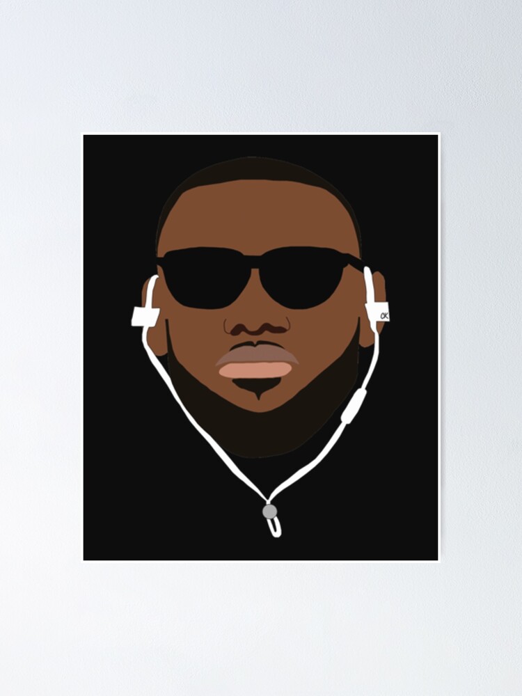 2017 Lebron James SunglassesEarbuds Cavs Poster