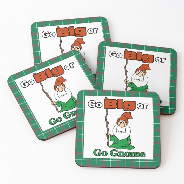 Item preview, Go Big or Go Gnome, cute, funny, red and green gnome  designed and sold by GreenCarbon2112.