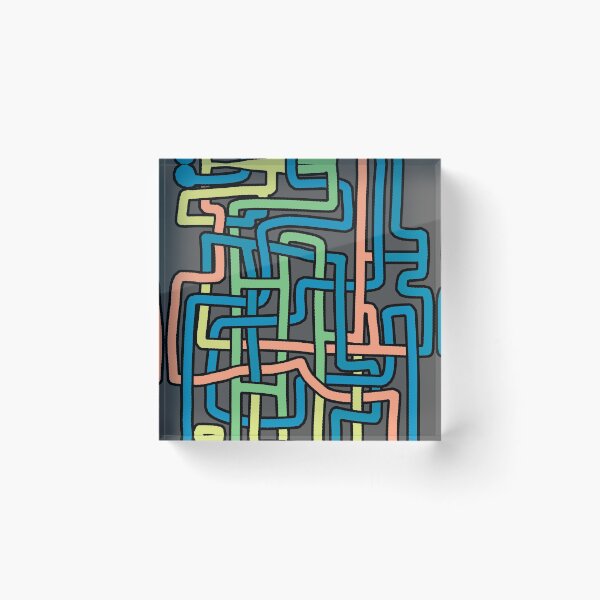 Item preview, Colorful Wire Maze - Green and Blue designed and sold by Chubuter.