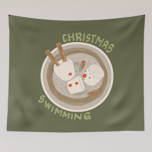 Item preview, Marshmallow Snowman Swimming in Holiday Drink designed and sold by aaalou.