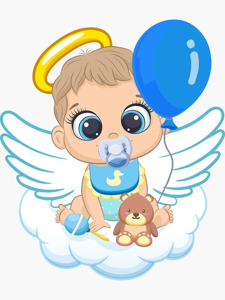 Baby, angel, boy with angel wings, balloon