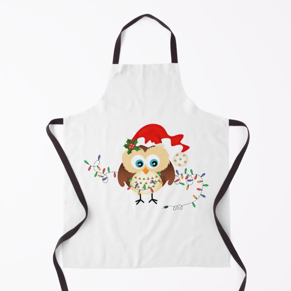 Item preview, Christmas Lights Owl Santa Hat designed and sold by AlysaWithArt.