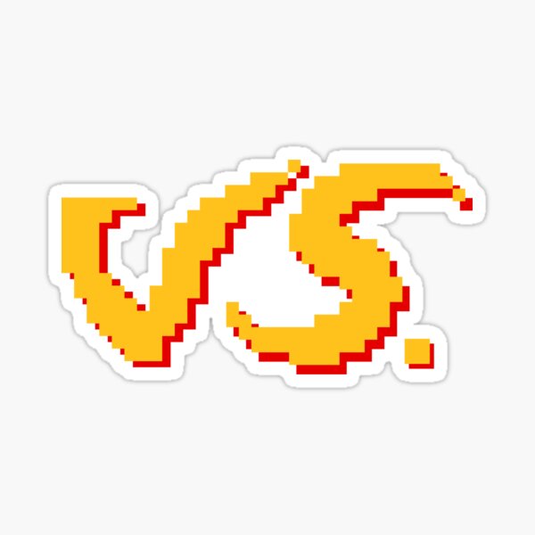 "VS. Pixel Art Original Design" Sticker for Sale by m8bit Redbubble