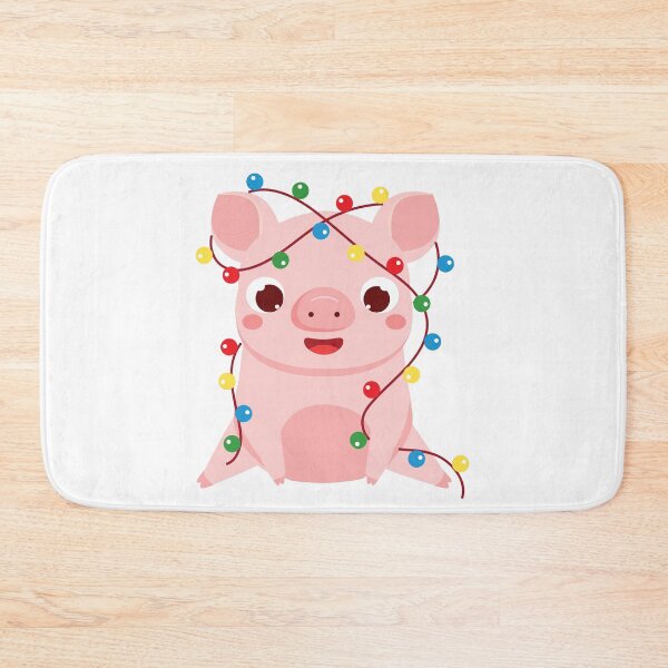 Item preview, Cute Pig Christmas Lights designed and sold by AlysaWithArt.