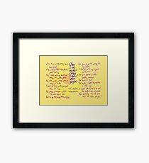 When I am an Old Woman I Shall Wear Purple Framed Print