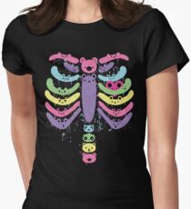 Bear Bones Kawaii Drip Women's Fitted T-Shirt