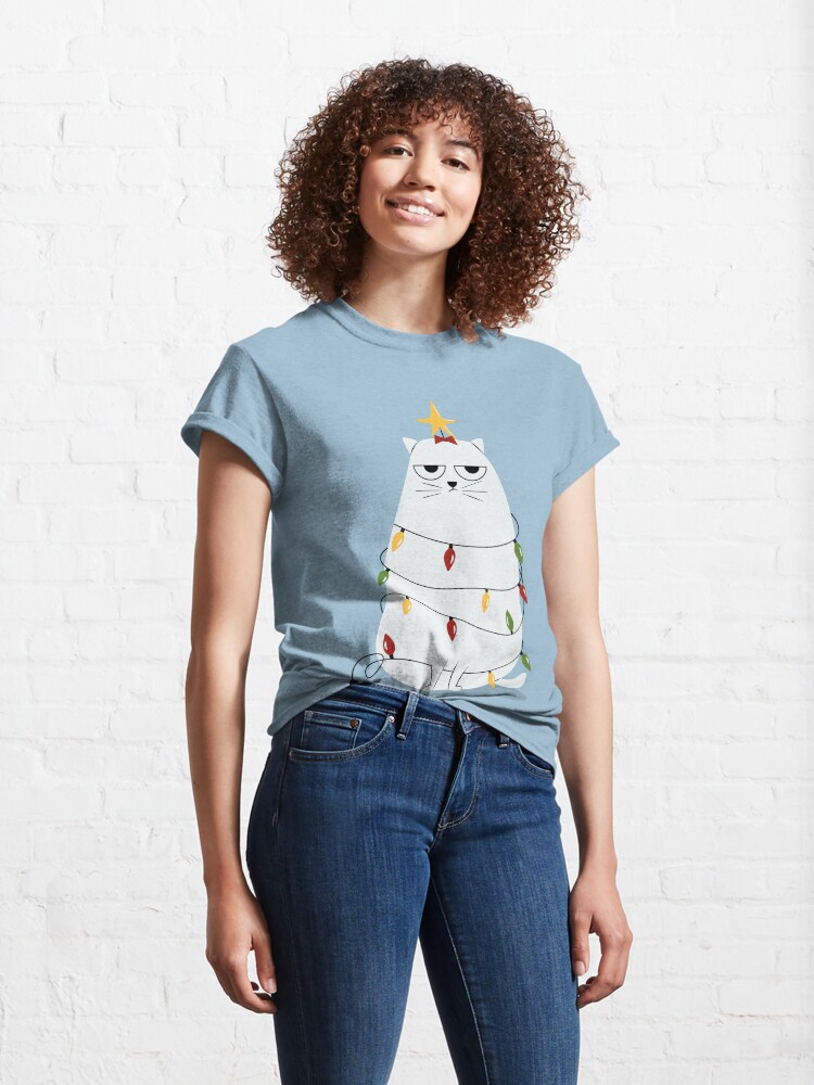 Alternate view of Grumpy Christmas Cat Classic T-Shirt