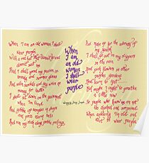 The Warning - When I am an old woman I shall wear purple Poster
