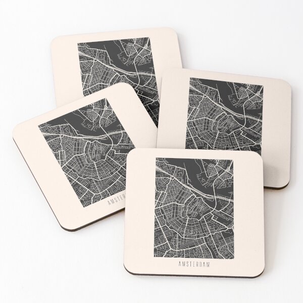 Item preview, Amsterdam City Street Map Dark designed and sold by Teecha.