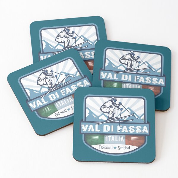 Item preview, Val di Fassa Italy Italia Ski Skiing Dolomites Sticker T-Shirt designed and sold by OuterShellUK.