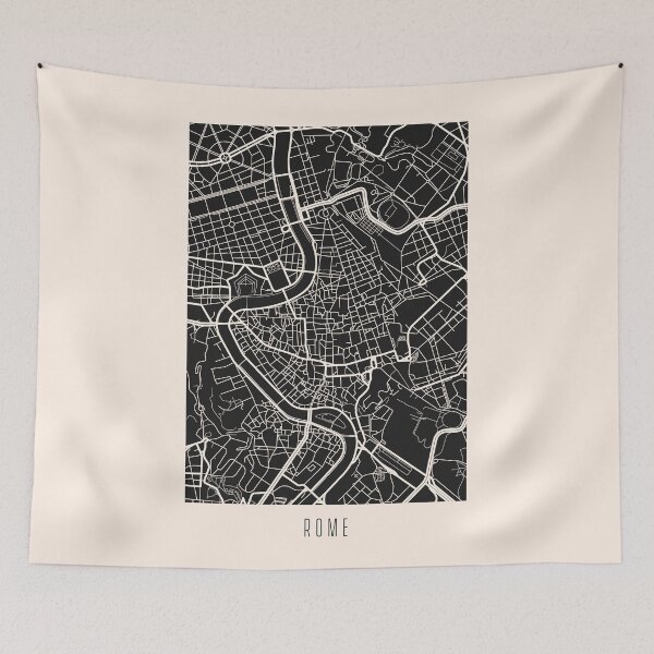 Item preview, Rome City Street Map Dark designed and sold by Teecha.