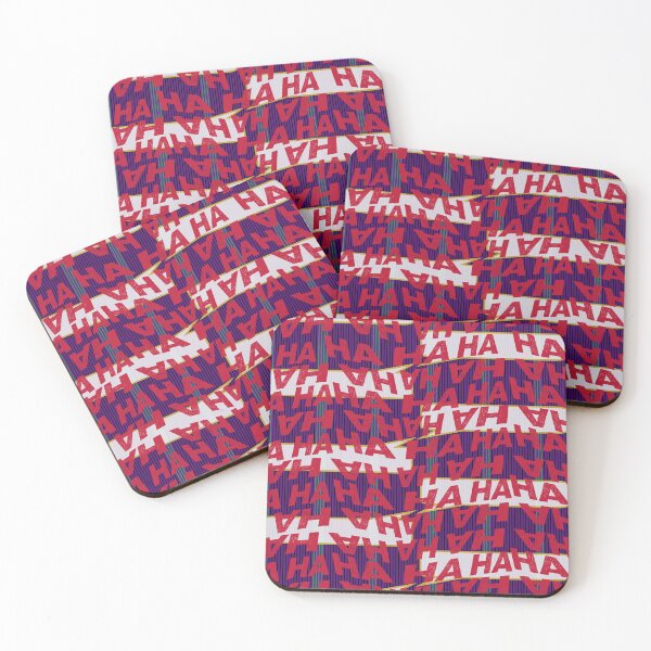 Item preview, Ha Ha Ha red and purple classic comicbook style typography designed and sold by Fashionmonger.