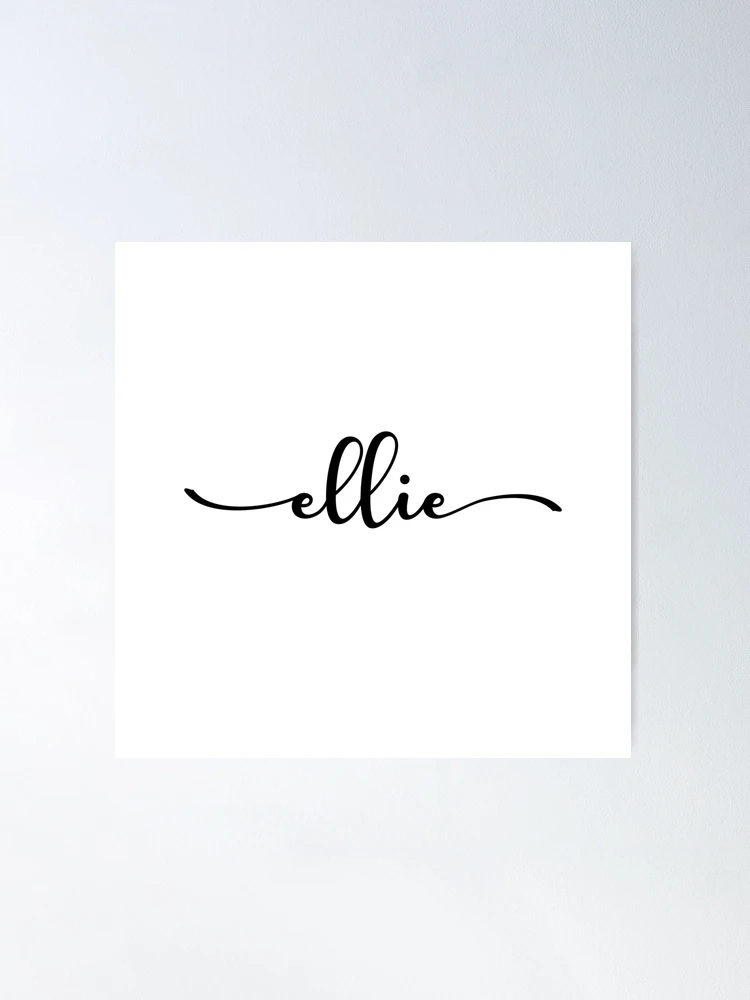 Ellie Female Name - in Stylish Lettering Cursive Typography Text