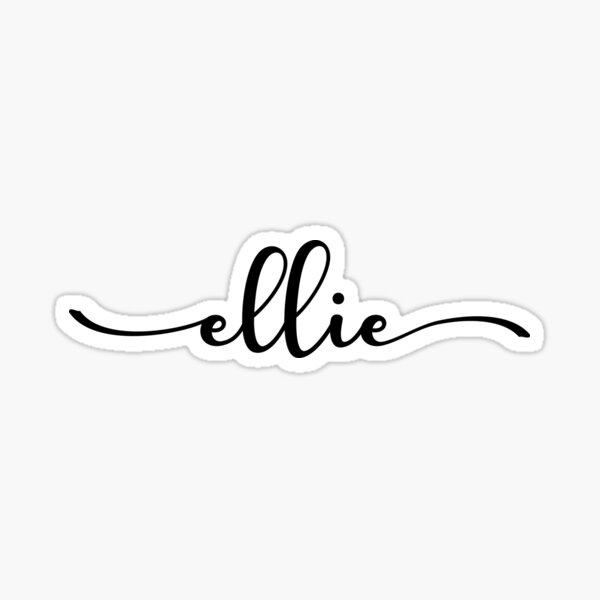 Ellie Female Name - in Stylish Lettering Cursive Typography Text