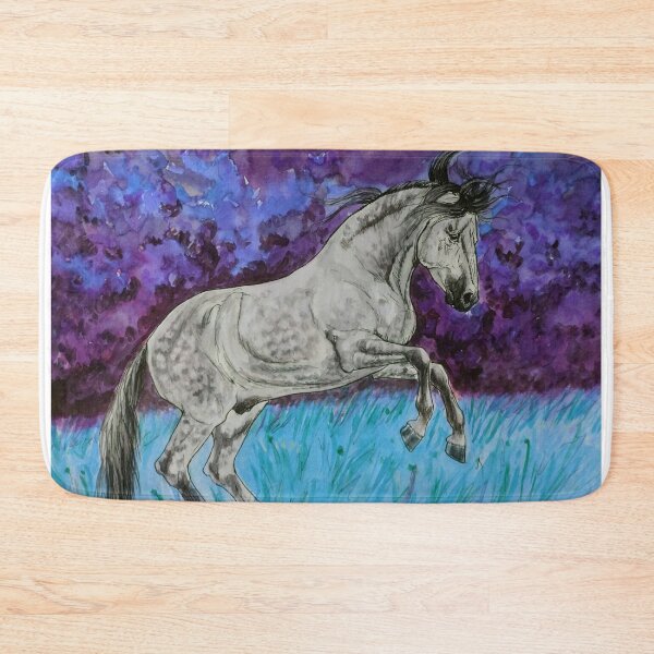 Item preview, Rearing stallion colorfull landscape designed and sold by horseaddicted.