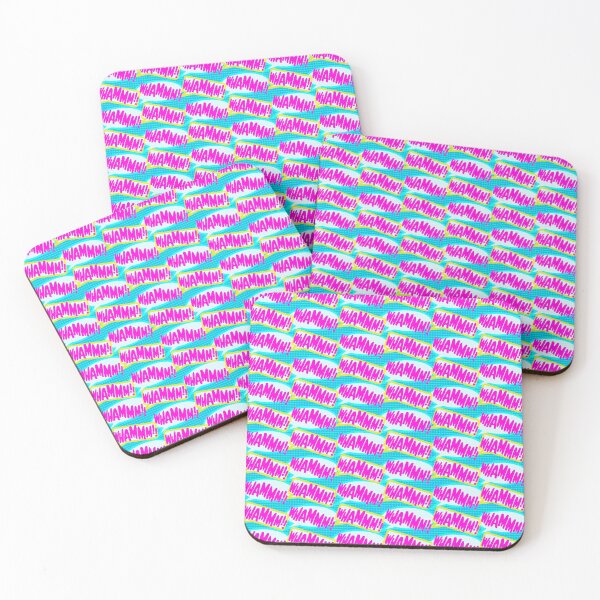 Item preview, Whamm neon pink and blue classic comicbook style typography  designed and sold by Fashionmonger.