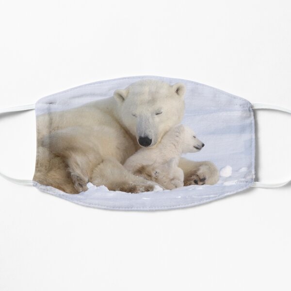 Ourse et ourson polaires Masque sans plis