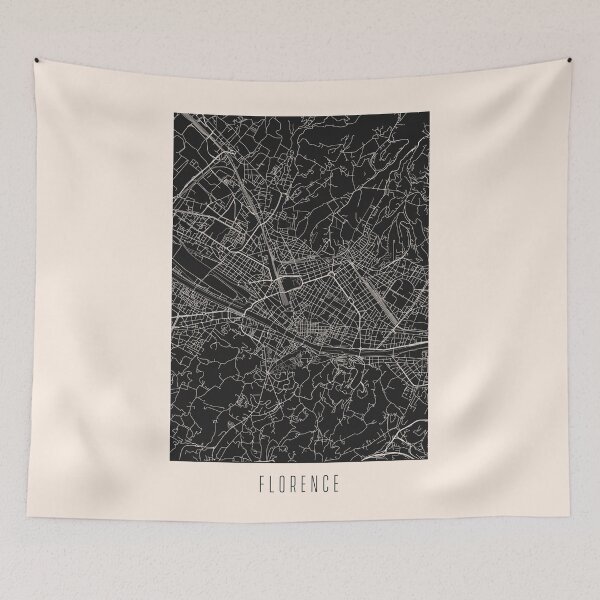 Item preview, Florence City Street Map Dark designed and sold by Teecha.