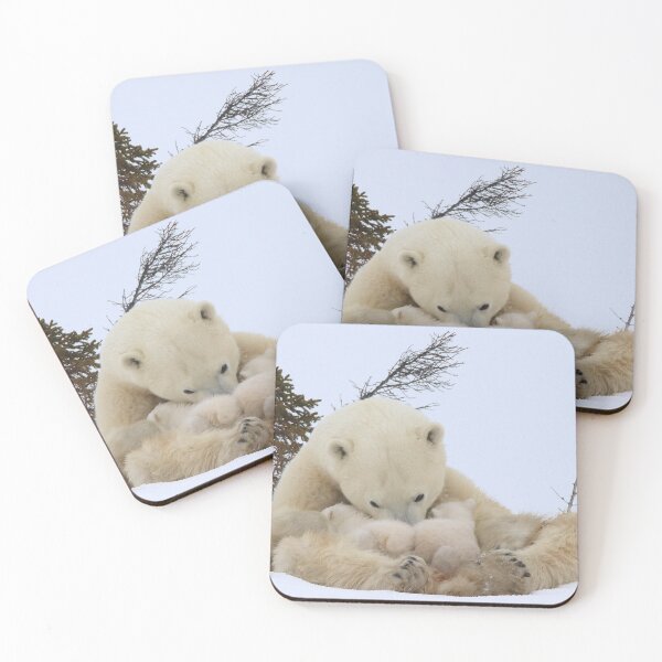 Item preview, Polar bear family, nursing time designed and sold by Marion Joncheres.