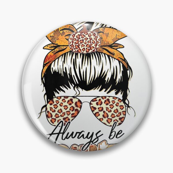 Item preview, Gratefulness Messy Bun Autumn Leaves Alway Be Thankful Women T-Shirt designed and sold by BierschenkJoh.