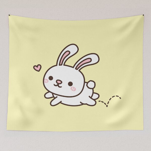 Item preview, Cute Hopping Bunny Rabbit Doodle designed and sold by rustydoodle.