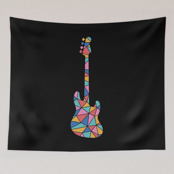Item preview, Geometric Colorful Bass Guitar designed and sold by nightsworthy.