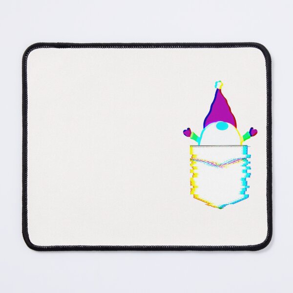 Glitchy Christmas gnome in pocket Mouse Pad
