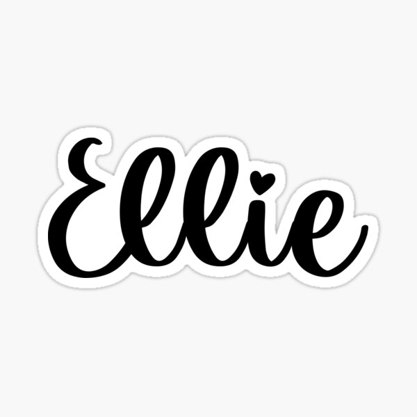 Ellie Female Name - in Stylish Lettering Cursive Typography Text