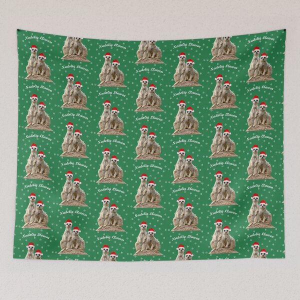 Item preview, Nadolig Llawen Meerkats designed and sold by quentinjlang.