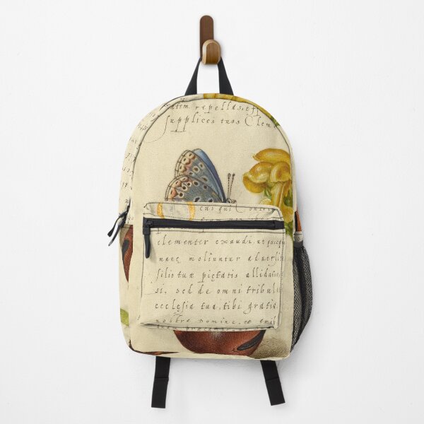 Item preview, Naturalist Manuscript: Insects, Flower, and Calligraphy Illumination by Joris Hoefnagel designed and sold by Naturalist Prints.