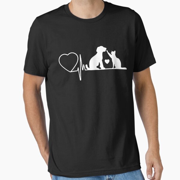 Item preview, Heart Beat Dog And Cat lovers gift t-shirt  designed and sold by Nicet-shirt1.