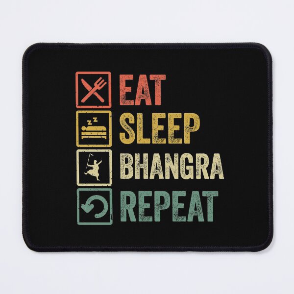 Item preview, Funny eat sleep Bhangra repeat retro vintage designed and sold by HN-ART.
