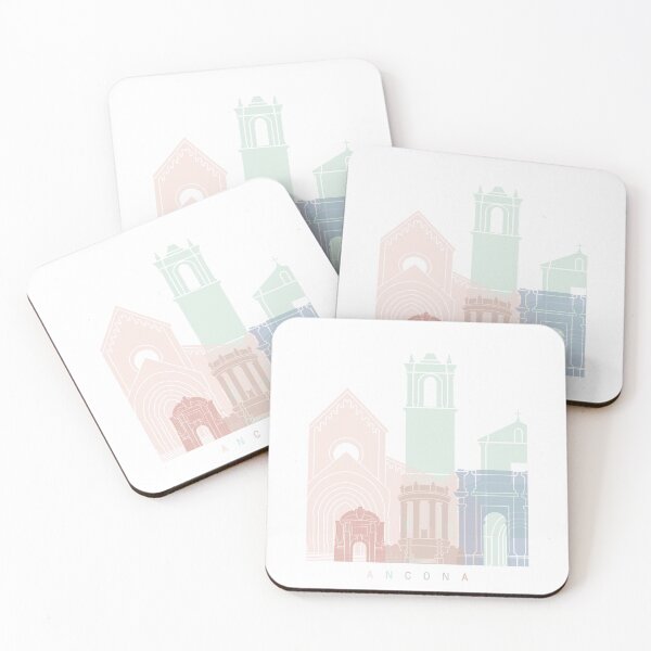 Item preview, ANCONA SKYLINE POSTER PASTEL designed and sold by paulrommer.