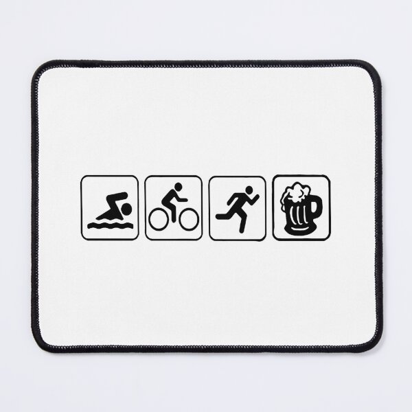 Item preview, Swimming Cycling Running Beer Heartbeat Funny Beer Fitted Art Design Happy Apparel Essential Inspiration Joy Mood Funny designed and sold by DesignByHeartUK.