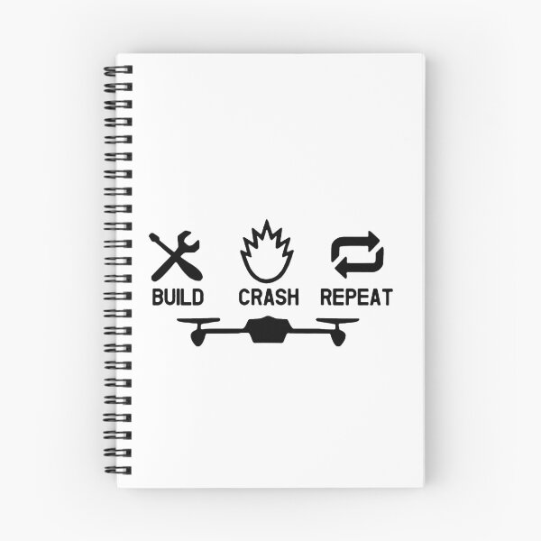 Item preview, Drone Build Crash Repeat Love Drones Funny Art Design Happy Apparel Essential Inspiration Joy Mood designed and sold by DesignByHeartUK.