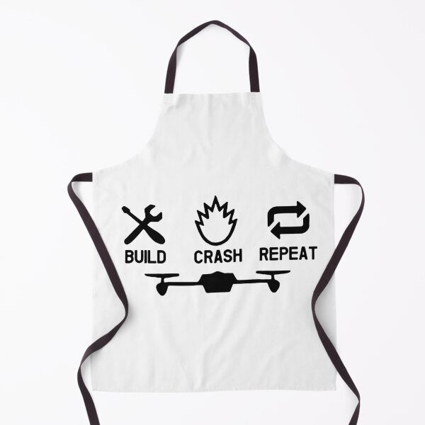 Item preview, Drone Build Crash Repeat Love Drones Funny Art Design Happy Apparel Essential Inspiration Joy Mood designed and sold by DesignByHeartUK.