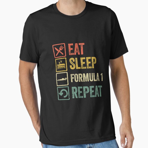 Item preview, Funny eat sleep formula 1 repeat retro vintage designed and sold by HN-ART.