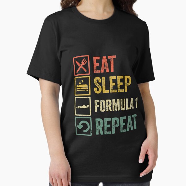 Item preview, Funny eat sleep formula 1 repeat retro vintage designed and sold by HN-ART.