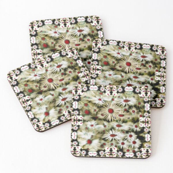 Item preview, White daisies with red centres designed and sold by Margaret Kalms.