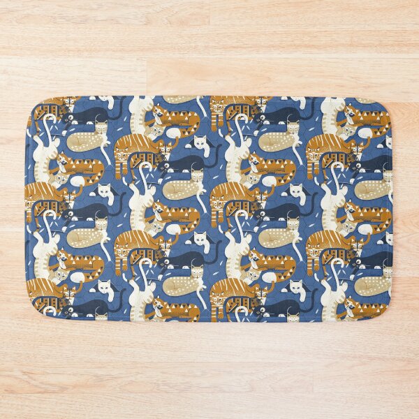 Item preview, Cozy Cats - Blue designed and sold by appleyards.